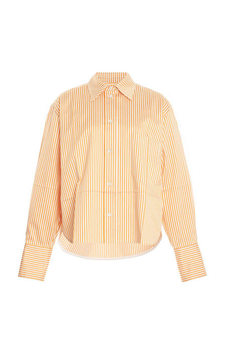 Classic Striped Cotton Men's Shirt展示图