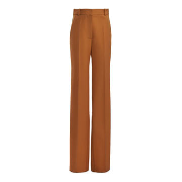 Cotton Split Hem Straight-Leg Pants