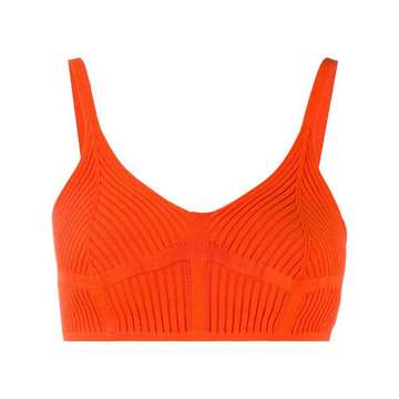 rib-knit bra top