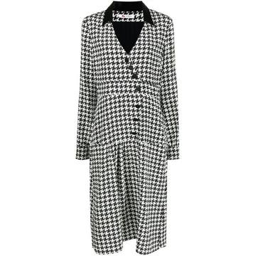 houndstooth button dress