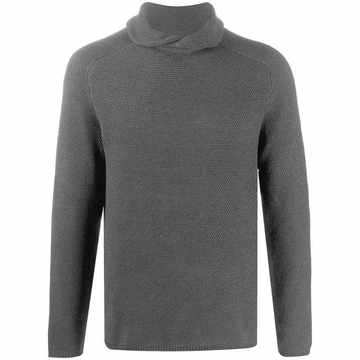 twist-collar knit jumper