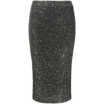 glitter-effect pencil skirt