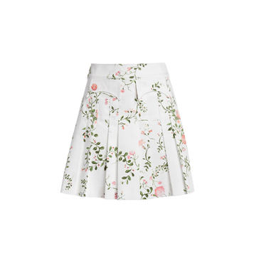 Floral Pleated Skirt