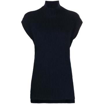 ribbed crew neck vest