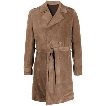 tie-waist trench coat