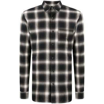 patch-pocket check shirt