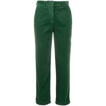 corduroy straight-leg trousers