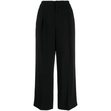 high-waist cropped trousers