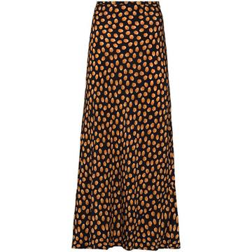 Kelly printed silk midi skirt