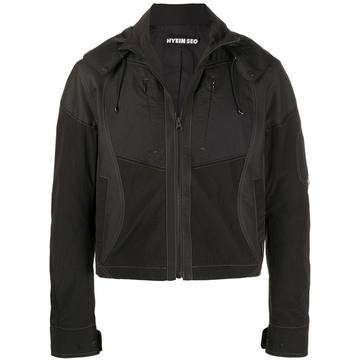 panelled zip-up jacket