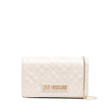 quilted logo shoulder bag