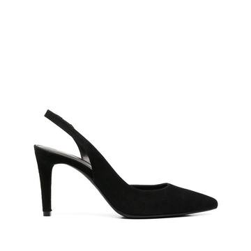 suede leather sling-back pumps