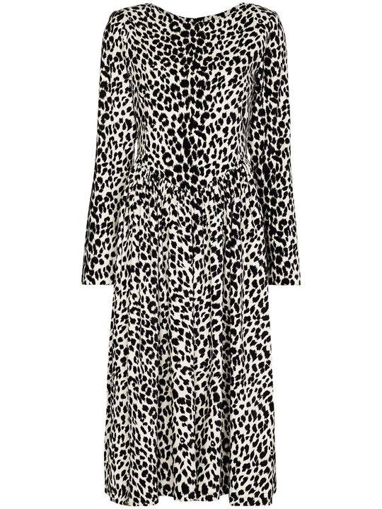 willow leopard print midi dress展示图
