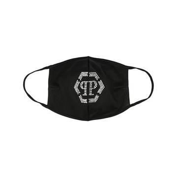 studded logo face mask