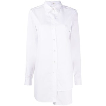 layered asymmetric buttoned shirt