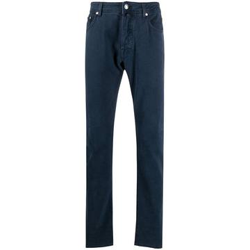 low-rise straight leg jeans