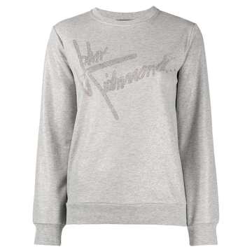 embellished-logo sweatshirt