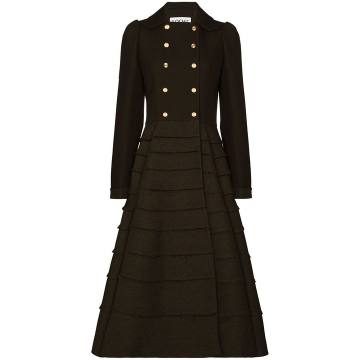 raw edge buttoned coat