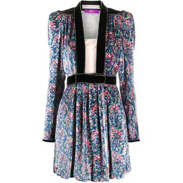 floral fit-and-flare mini dress