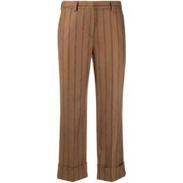 striped straight-leg trousers