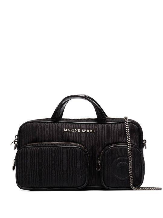 Black moiré shoulder bag展示图