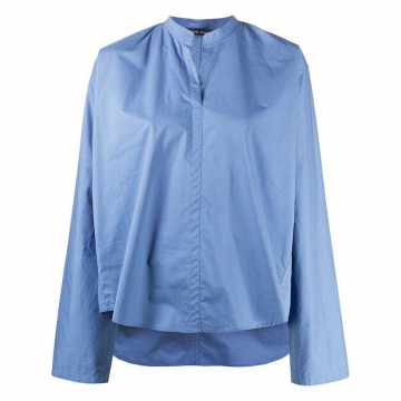 long-sleeve round neck blouse
