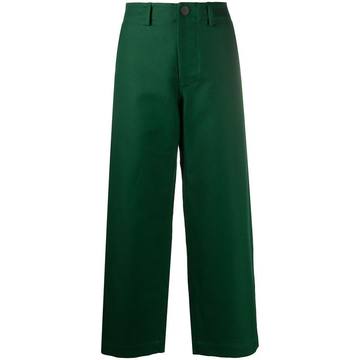 wide-leg cropped trousers