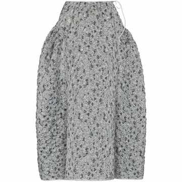 Lily brocade pattern structured skirt