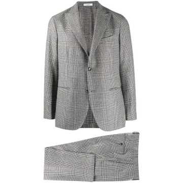 two piece check suit