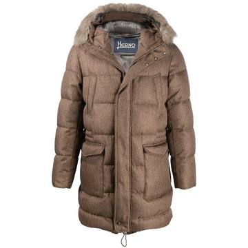 faux-fur trimmed hood padded coat