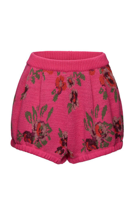 Floral Printed Wool-Blend Shorts展示图