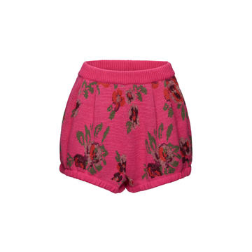 Floral Printed Wool-Blend Shorts