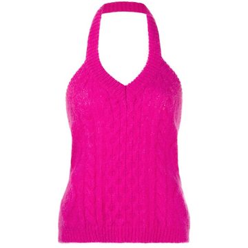 cable-knit halterneck top