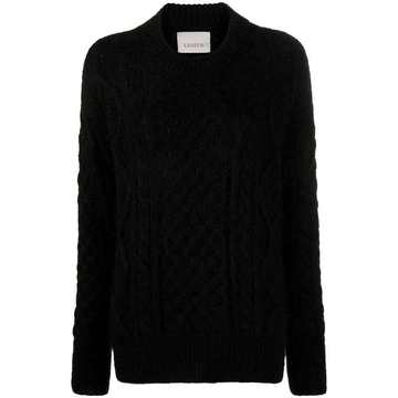 texture cable-knit jumper