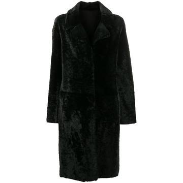 reversible shearling coat