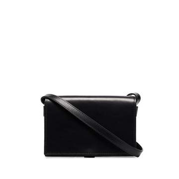 black mini satchel leather crossbody bag