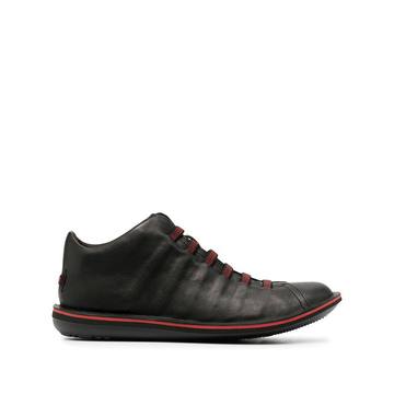 lace-up leather trainers