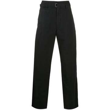 high-waisted loose fit trousers