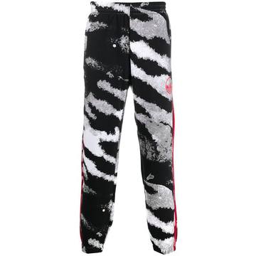 tiger print track trousers