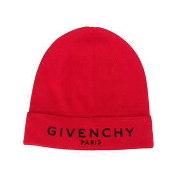 logo-printed beanie hat