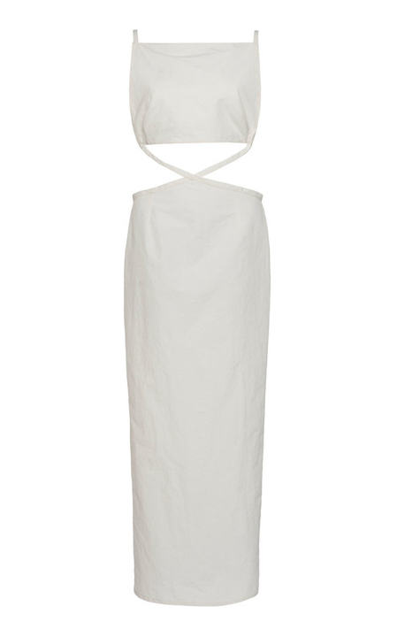 Carly Cutout Nylon-Cotton Midi Dress展示图