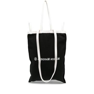 backwards-logo print tote bag