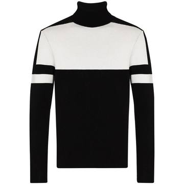 Juan colour block roll neck sweater