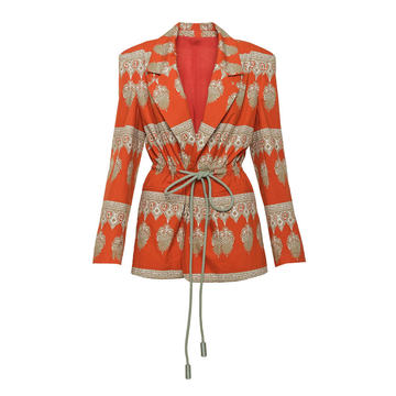 Tropical Revolution Printed Cotton Blazer