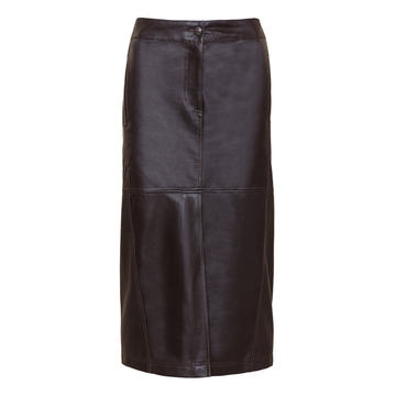 Notes Of Walnut Leather Skirt