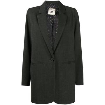 long-sleeved boxy fit blazer