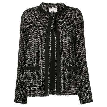 embellished button tweed jacket