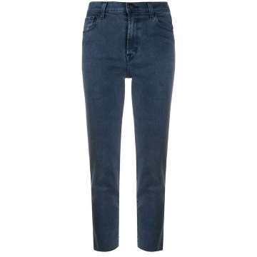 cropped slim-fit denim jeans