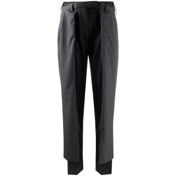 layered wool tailored trousers
