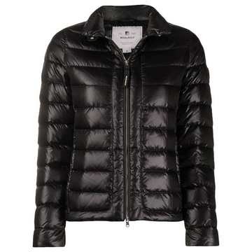 quilted down-padded jacket